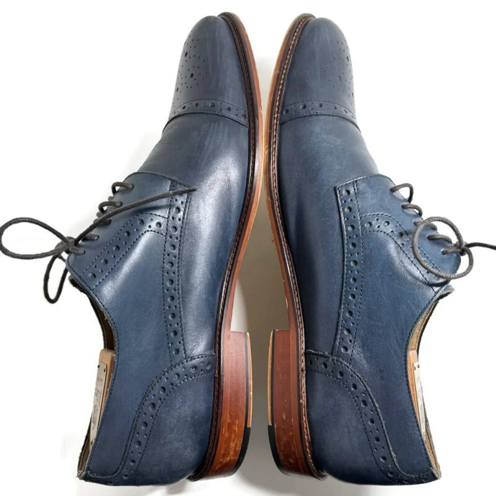 JOSEPH ABBOUD LEATHER BROGUE SHOES